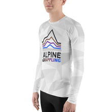 Load image into Gallery viewer, Alpine Grappling Icy White Unisex Rash Guard