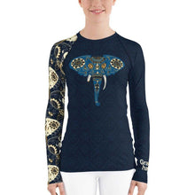 Load image into Gallery viewer, Sugar Skull Elephant Women's Rash Guard | Grapplehappy.com