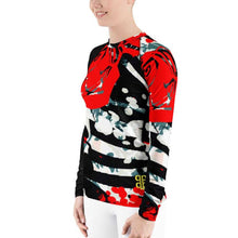 Load image into Gallery viewer, Red Rose Women's Rash Guard | Grapplehappy.com