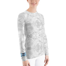 Load image into Gallery viewer, White Geometric Women's Rash Guard | Grapplehappy.com