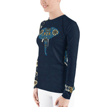 Load image into Gallery viewer, Sugar Skull Elephant Women's Rash Guard | Grapplehappy.com