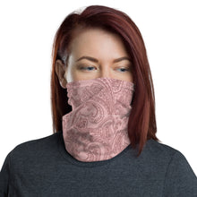 Load image into Gallery viewer, Blush paisley neck gaiter and face mask