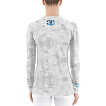 Load image into Gallery viewer, White Geometric Women's Rash Guard | Grapplehappy.com