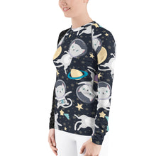 Load image into Gallery viewer, Claudia do Val's Space Cats Rash Guard