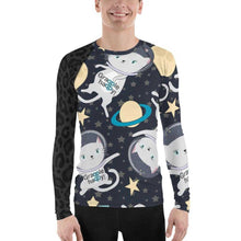Load image into Gallery viewer, Claudia do Val's Space Cats Men's Rash Guard | Grapplehappy.com