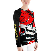 Load image into Gallery viewer, Red Rose Women's Rash Guard | Grapplehappy.com