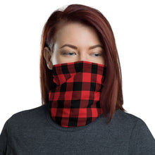Load image into Gallery viewer, Buffalo plaid neck gaiter and face mask