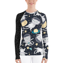 Load image into Gallery viewer, Claudia do Val's Space Cats Rash Guard