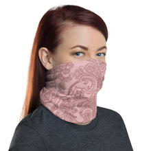 Load image into Gallery viewer, Blush paisley neck gaiter and face mask