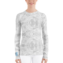 Load image into Gallery viewer, White Geometric Women's Rash Guard | Grapplehappy.com