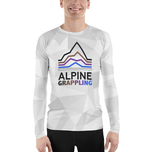 Alpine Grappling Icy White Unisex Rash Guard