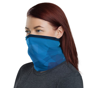 Blue neck gaiter and face mask