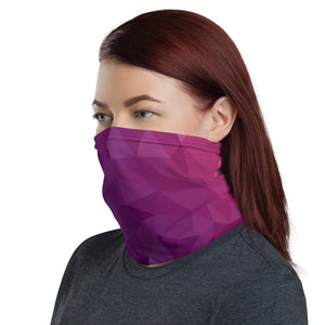 Purple neck gaiter and face mask