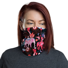 Load image into Gallery viewer, Pink and Blue Elephant neck gaiter and face mask