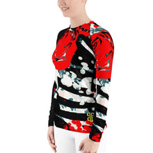 Load image into Gallery viewer, Red Rose Women&#39;s Rash Guard | Grapplehappy.com