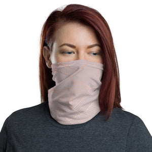 Rose gold neck gaiter and face mask