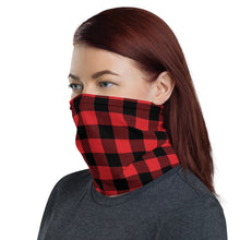 Load image into Gallery viewer, Buffalo plaid neck gaiter and face mask
