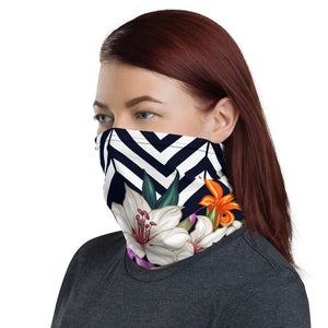 Floral neck gaiter and face mask