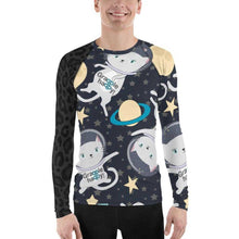 Load image into Gallery viewer, Claudia do Val&#39;s Space Cats Men&#39;s Rash Guard | Grapplehappy.com