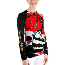 Load image into Gallery viewer, Red Rose Women&#39;s Rash Guard | Grapplehappy.com