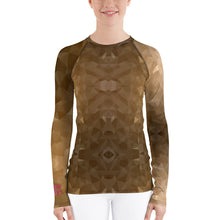 Load image into Gallery viewer, Brown Geometric Women&#39;s Rash Guard | Grapplehappy.com