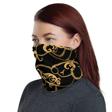 Load image into Gallery viewer, Gold chains neck gaiter and face mask