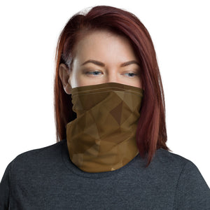 Brown neck gaiter and face mask