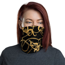 Load image into Gallery viewer, Gold chains neck gaiter and face mask