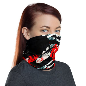 Red Rose neck gaiter and face mask